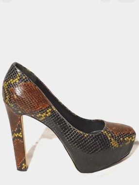 BRIAN ATWOOD Snakeskin Heeled Platforms